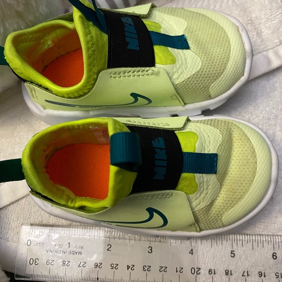 Nike Baby Toddler Summer Lime Green Slip On Flex Runners Sneakers - Picture 5 of 16
